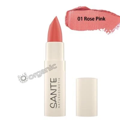 Lápiz labial hidratante natural orgánico Sante 01 rosa rosa 4,5 g color de larga duración Foto 1 de 3