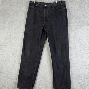 VTG Levi's 901 Jeans Mens 40x32 Black Denim Relaxed Striaght Leg Y2K Skate - Picture 1 of 16