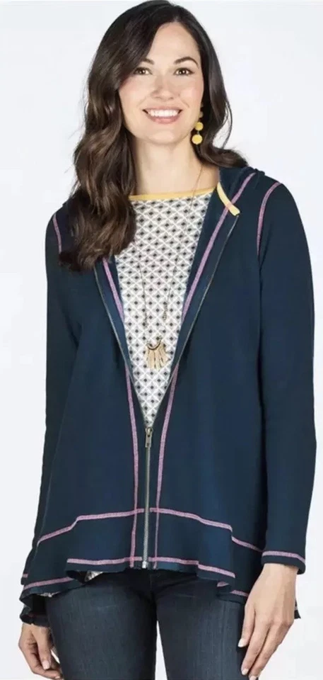 Sudadera con Capucha Matilda Jane Be Present Forrada de Vellón para Mujer S Pequeña Azul Nueva con Etiquetas en Bolso Foto 1 de 4