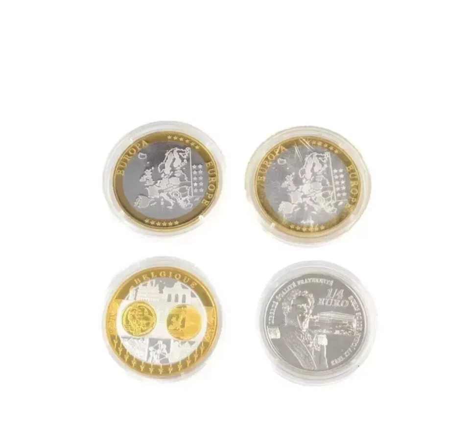 Three Europe Coins Silver & Gold Jean-Baptiste Bernadotte One Quarter Euro Coin - Image 1 of 2