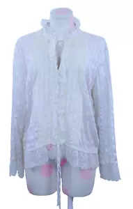 Blusa Camisa Top Campesina Casa Núcleo Encaje Blanco Ropa Deportiva Sweetheart De Colección - Imagen 1 de 10