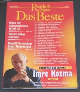 Monatsheft: DAS BESTE aus Readers Digest März 1996 SEHR GUTER ZUSTAND - Bild 1 von 1