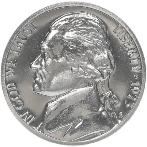 1973 S Jefferson Nickel Gem Proof Coin Cover