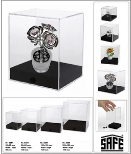 SAFE-5288-Acryl-Cube-Vitrinenwürfel-Präsentations-Display-120x120-Höhe-5 1/2in - Picture 1 of 10