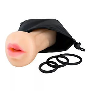 Masturbator Vagina Mund blowjob Taschenmuschi realistische Muschi 3er Penisring - Bild 1 von 15