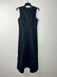 J Crew Pintuck Midi Dress in Stretch Twill Size 6 Black - Picture 1 of 11