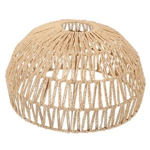 Baluue Woven Rattan Lampshade, Boho Chandelier Shade Hemispherical Chandelier... - Picture 1 of 9