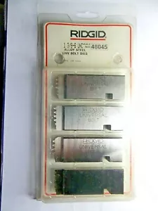 RIDGID 48045 1-3/8"- 6 UNC BOLT THREADING DIES RH ALLOY STEEL - UNIVERSAL HEADS - Picture 1 of 4