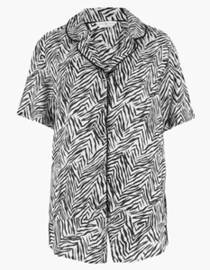 DAMEN EX M&S kurzer Zebradruck PJ Pyjama-Set 2-teilig Komfort Nachtwäsche P61 - Bild 1 von 1