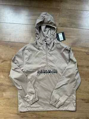 Napapijri Geographic Base Jacket Beige Pullover Windproof Size S M L XL BNWT - Image 1 of 4