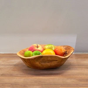 Cuenco de madera de cedro hecho a mano almacenamiento madera de raíz natural artesanías tazón fruteros - Imagen 1 de 56