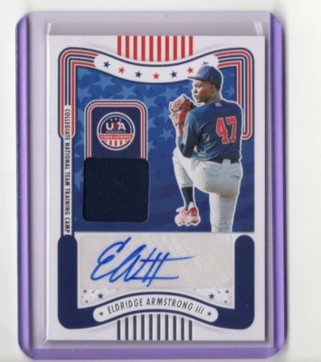 2024 Panini Stars and Stripes Materials Signatures Eldridge Armstrong III #SM-EA - Image 1 of 2