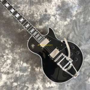 Guitarra Eléctrica Personalizada L P Black Beauty Cuerpo Caoba Cromo Vibrato Jazz - Imagen 1 de 5