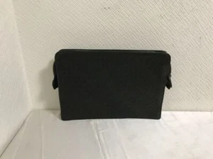 Bottega Veneta Braided Genuine Leather Clutch Bag Black Men's - Picture 1 of 6