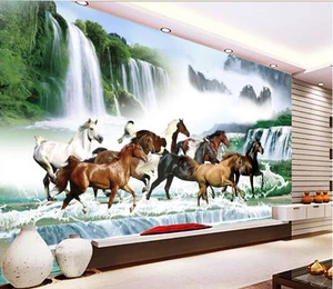 3D Waterfall Horse 73 Wallpaper Mural Paper Wall Print Wallpaper Murals UK - Picture 1 of 7