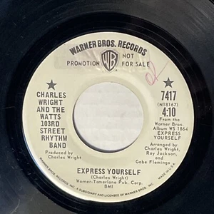 Charles Wright & The 103Rd Watts Street Band Express Yourself 1971 Wb7417 Promo - Foto 1 di 4