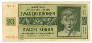 1944 Böhmen Dvacet Korun 20 (L5214) - Bild 1 von 2