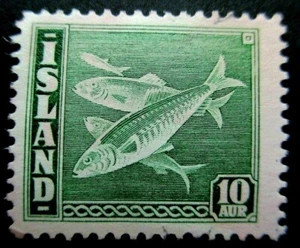Iceland 1939 Atlantic Cod 10a Stamp MM. SG 247a - Picture 1 of 2