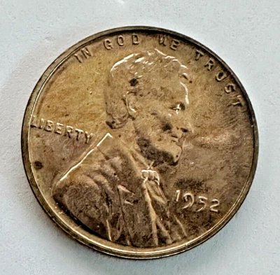 1952-P Lincoln Wheat Proof ~ Mostly Red with Rear Discolor. ~ Hard Date ~X14 - Image 1 of 2