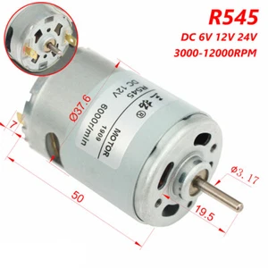 R545 Motor Gleichstrommotor DC 6V-24V Doppelwelle Elektromotor Hoch Drehzahl - Picture 1 of 7