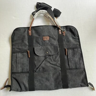 Bolso de Mano S-ZONE Lona Cuero Traje Cubierta Viaje de Negocios Gris Nuevo con Etiquetas Foto 1 de 4