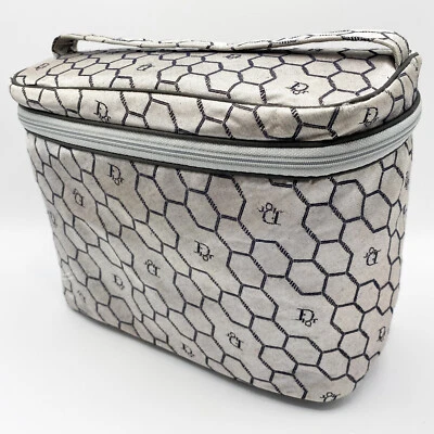 Estuche Bolsa de Maquillaje CHRISTIAN DIOR Vintage Años 80 Panal Plateado - Sacs De Beaute Foto 1 de 4