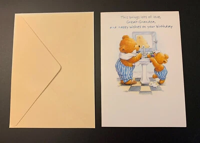 Birthday Greeting Card Great-Grandpa bears new with envelope Designer Greetings - Image 1 of 3