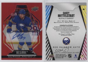 2022-23 Upper Deck Allure Red Rainbow Auto Casey Mittelstadt #64 Auto