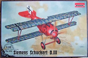RODEN 1/32 Siemens-Schuckert D.III 610 WWI plastic model fighter aircraft kit - Picture 1 of 11