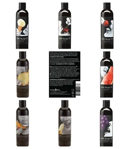 EARTHLY BODY HEMP SEED EDIBLE NATURAL VEGAN MASSAGE OIL VARIOUS FLAVORS 8 oz - Picture 1 of 9