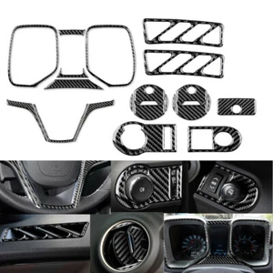 21Pcs For Chevrolet Camaro 2010-2015 Carbon Fiber Full Interior Kit Set Cover - Picture 1 of 9