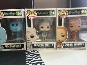 Funko POP Rick & Morty Queen Summer #955 #693 Hospice #174 Mr.Meeseeks Figurine - Picture 1 of 4