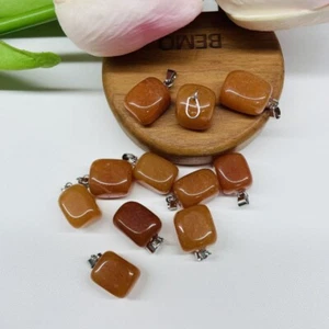 Wholesale 500pcs Natural Red Aventurine Stone Irregular Pendants Jewelry Making - Picture 1 of 3