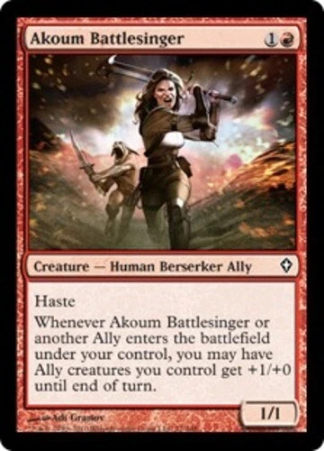 4x Akoum Battlesinger ~ Near Mint Worldwake MTG Magic x4 4 UltimateMTG Playset R - Image 1 of 1