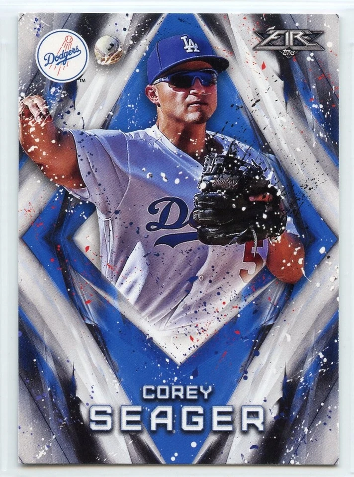 2017 Topps Fire Baseball - #150 - Corey Seager - Los Angeles Dodgers - Image 1 of 1