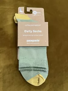 New NWT Patagonia Ultra lightweight Daily Socks 3/4 Crew Size XL Buckhom Green - Picture 1 of 8