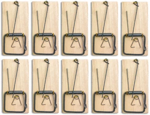 10x Mausefalle Schlagfalle Holz Mäusefalle Köderfalle - Bild 1 von 3