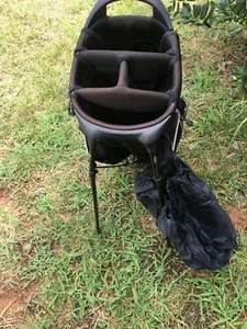 Rare Ping Mascot Golf Stand Bag Charlotte Christian Club Black W/Rain Cover - Picture 1 of 12