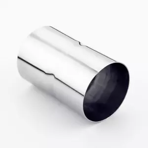 3" ID to 3" ID 5" Long Polished Stainless Steel Exhaust Pipe Tip Connector - Bild 1 von 3