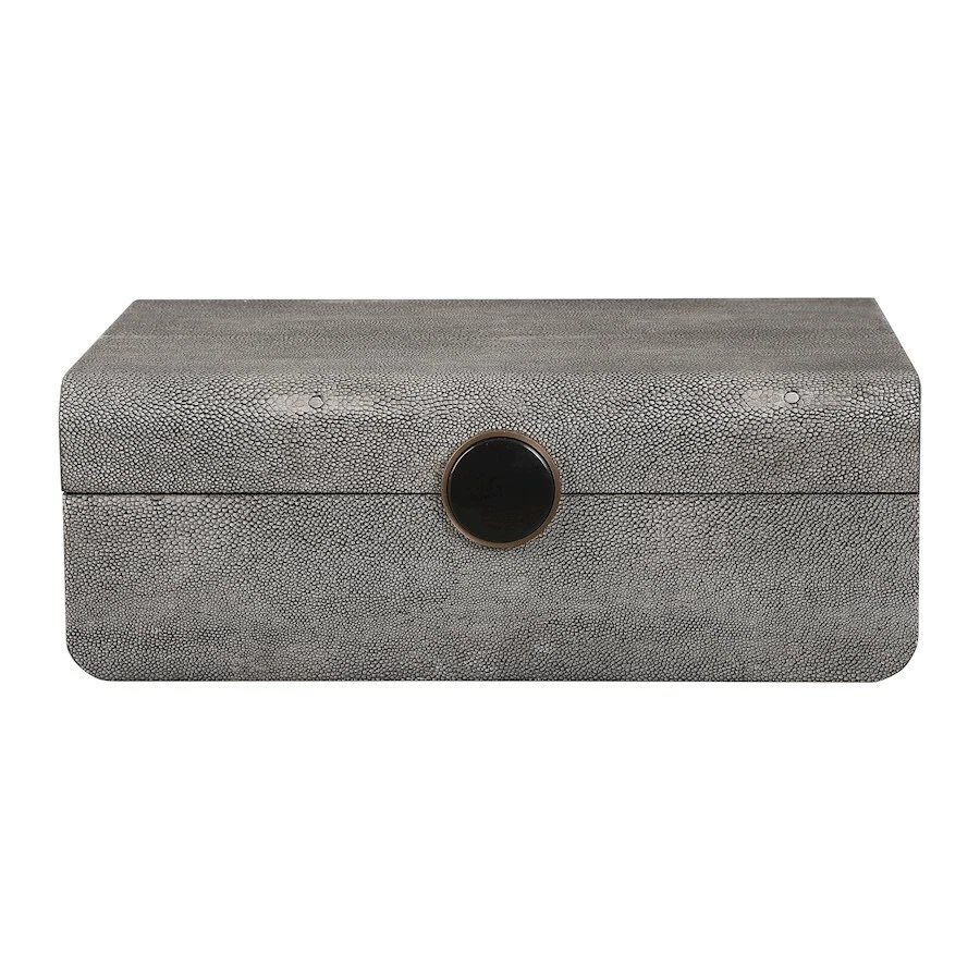 Uttermost 17836 Lalique 13" " " Art Deco Decorative Storage - Grey