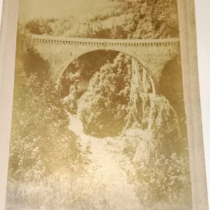 Pyrénées Pont Saint Sauveur Photographie Circa 1875 albumen Cabinet 9x15cm - Picture 1 of 5