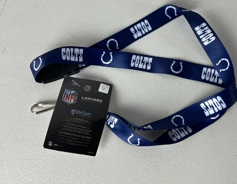 Indianapolis Colts Lanyard Keychain Holder Breakaway Wincraft NFL New Logo Cover