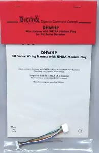 Cablaggio DIGITRAX DHWHP 3" con spina media 8 pin per decoder serie DH - Foto 1 di 3