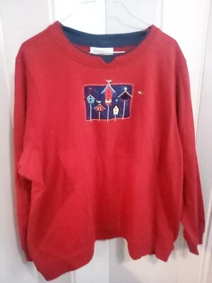 Breckeridge Рождество красный толстовка зимние скворечники размер 2 X женщин - Изображение 1 из 4