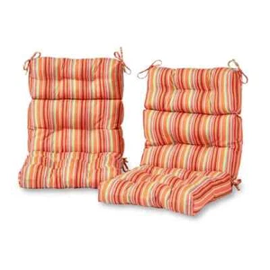 Greendale Home Fashions Dining Chair Cushion HighBack Watermelon Stripe (2-Pack) - Picture 1 of 6