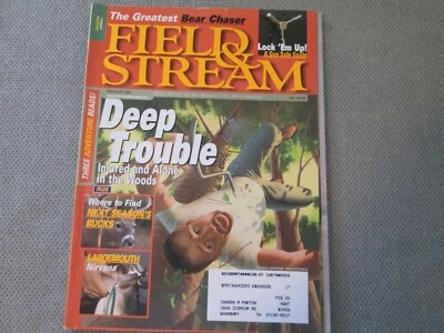 2000 Field & Stream February Bear Chaser Bucks Largemouth vintage magazine - Image 1 of 4