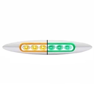 Marcador ámbar doble revolución de 6 pulgadas a luz LED delgada auxiliar verde - Imagen 1 de 3