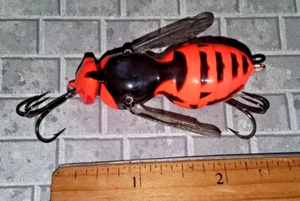 #FOB LEYDUN NOCH GRÖSSERE schwimmende RIESENWESPE MIT FLÜGELN!! FLO-ORANGE/SCHWARZ - Bild 1 von 12