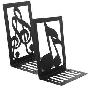 2 Pcs Musical Note Bookends Decorative Organizer Office Decoration - Picture 1 of 12