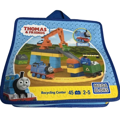 Thomas & Friends Mega Bloks 45 Piece Recycling Center Train Track Building Toy - Image 1 of 4
